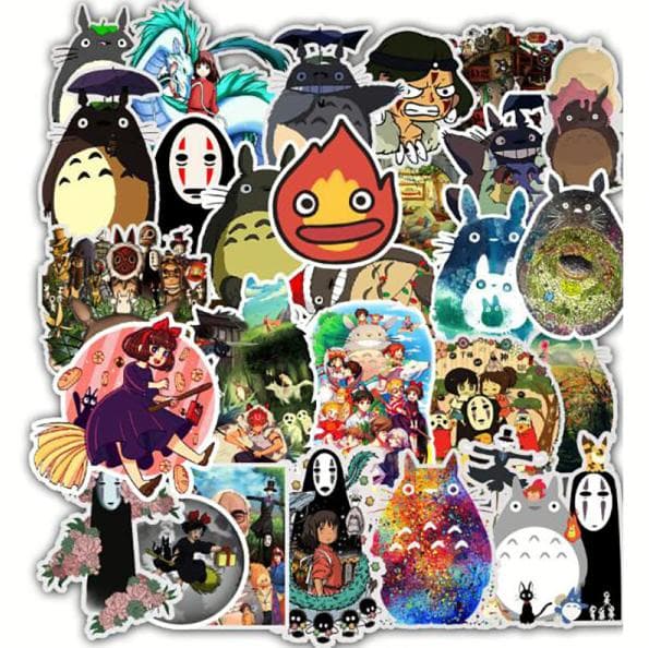 50 kpl miyazaki hayao klassinen japanilainen anime-tarra polkupyörään