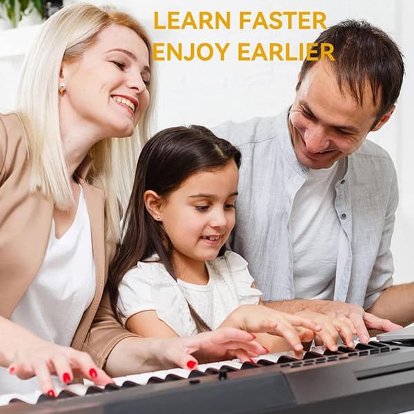 INF Avtagbara piano och keyboard etiketter 61 tangenter Flerfärgad Vit