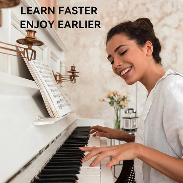 INF Avtagbara piano och keyboard etiketter 61 tangenter Flerfärgad Vit
