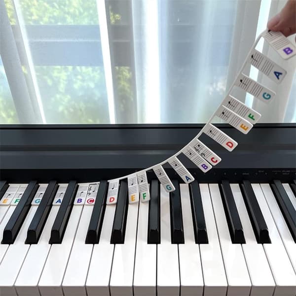 INF Aftagelige klaver- og keyboardetiketter 61 tangenter MultiColor MultiColor