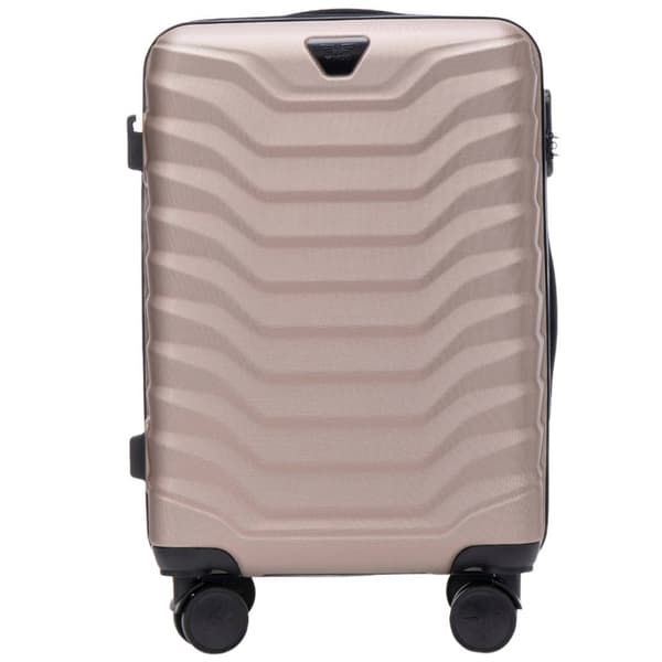WINGS Hard Kabinekuffert 38L, Champagne, 4 Hjul, ABS Materiale