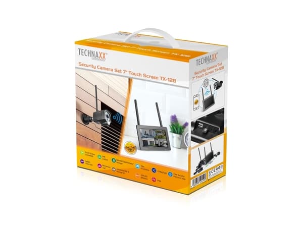 Technaxx TX146 - Nettverksovervåkingskamera - farge (Dag og natt) - lyd - trådløs - Wi-Fi Sort