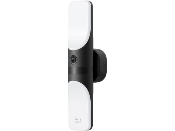 Eufy Wired Wall Light Cam S100, IP-turvakamera, ulkokäyttöön, langallinen, Amazon Alexa &amp; Google Assistant, 1200 lm, seinä, seinä musta, Valkoinen
