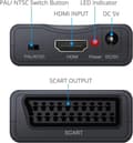 Miniatyrbillede 4 af 6: SCART til HDMI Converter 1080p