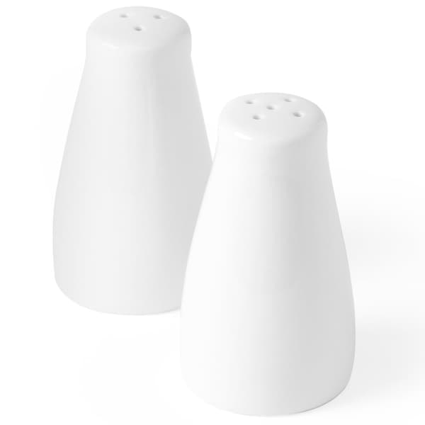 Hvidt porcelæns salt- og peberrystersæt - Hendi 786413
