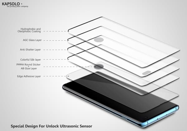 KAPSOLO 3D Temperoitu Näytönsuoja Samsung Galaxy S20 Tempered GLASS 3D 9H Microbial Näytönsuoja, Screen Protection, Samsung, Galaxy S20