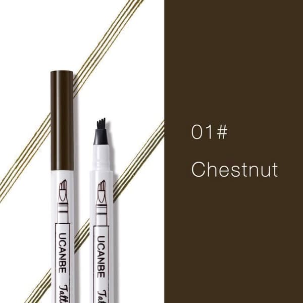Vattentät ögonbrynstatueringpenna Sketch Gaffelspets Microblading Makeup Penna Ink Sketch_MRQT*3127