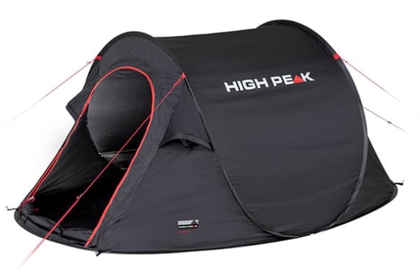 High Peak Vision 3, Camping, Hårdram, Popup-tält, 3 person(er), Canvas, Svart Svart