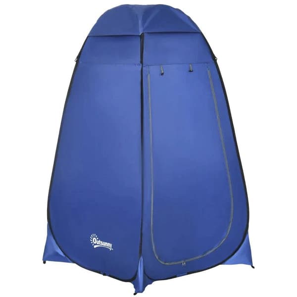 Rootz Brusetelt - Pop-up toilettelt - Mobiltelt - Campingtelt - Camping brusetelt - Med inderlomme - Vandtæt - Polyester - Mørkeblå - 120 x 120 x 190
