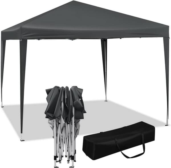 Rootz Premium Outdoor Gazebo - Pavillon - Baldakin - Vandtæt - UV-beskyttelse - Nem opsætning - 3x3m - Antracit