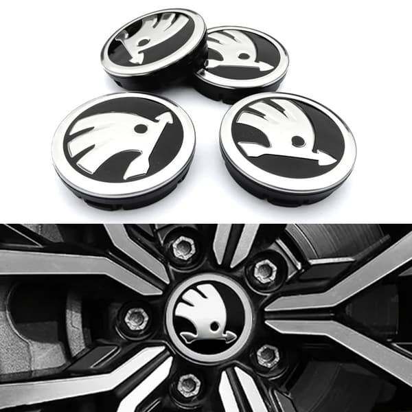 4-Pak - Skoda Centerkapsler til Fælge - Bil 56 mm