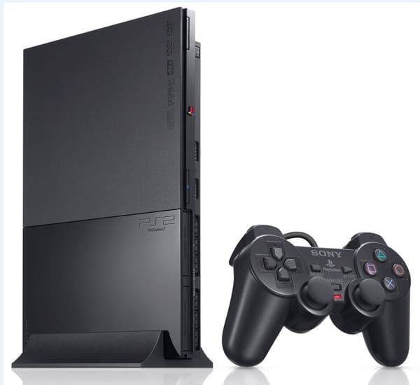 Playstation 2 slim basenhet - Svart - Playstation 2 (begagnad)