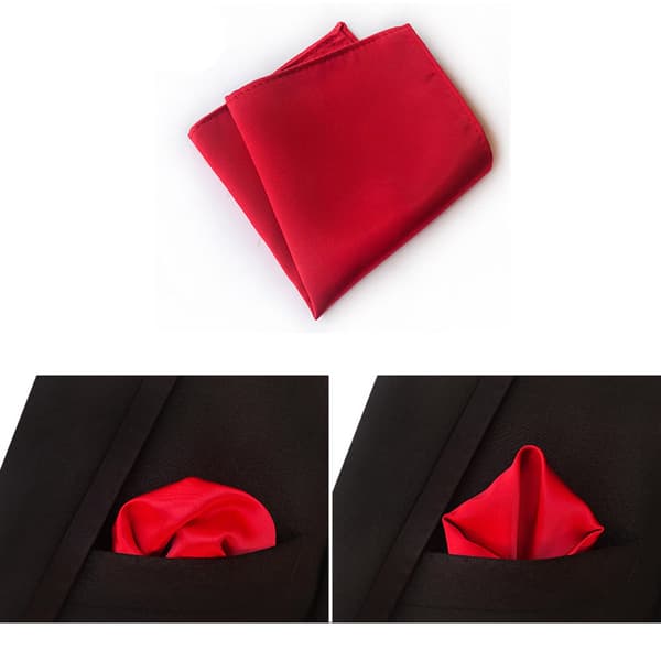 Stilsäker Pocket Square Kavaj Bröstnäsduk Röd