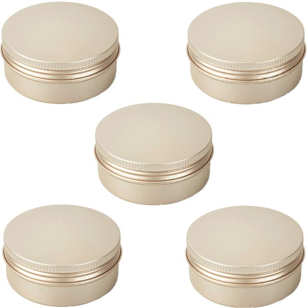 INF Aluminiumplåtburk med Skruvlock 10 ml 5-pack Guld