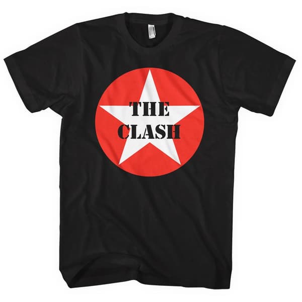The Clash Unisex Adult Star Badge T-Shirt Black XL