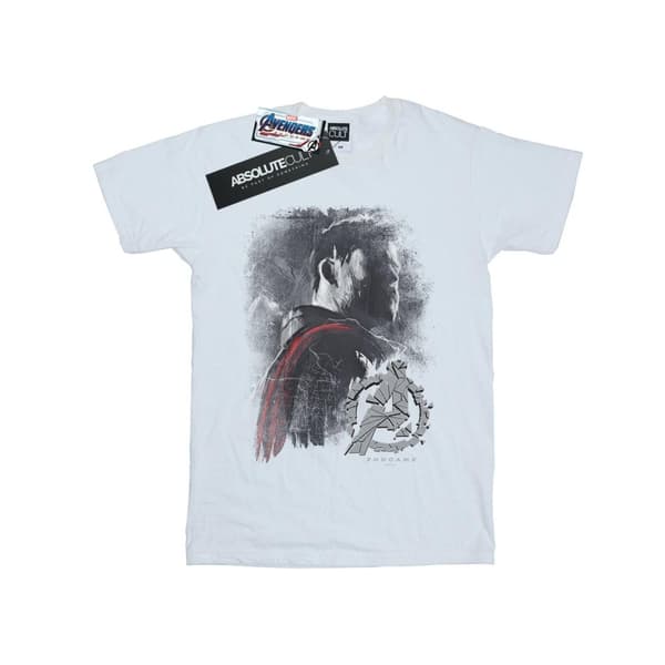 Marvel Girls Avengers Endgame Thor Brushed Cotton T-Shirt White 12-13 Years