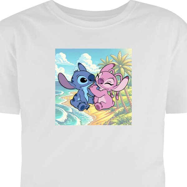 T-skjorte for Barn | Klassisk Barn-T-skjorte stitch Hvit 9-11