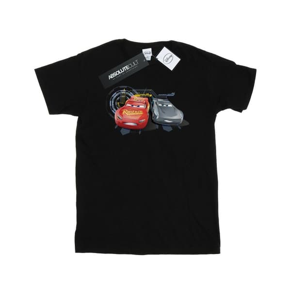 Disney Mens Cars Lightning Vs Storm T-Shirt Black L