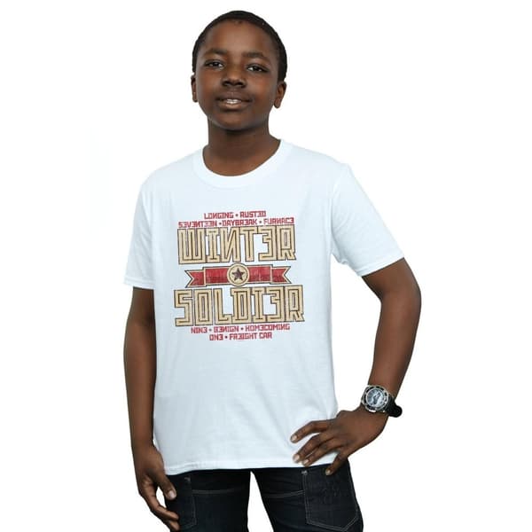 Marvel Boys Winter Soldier Trigger Badge T-Shirt