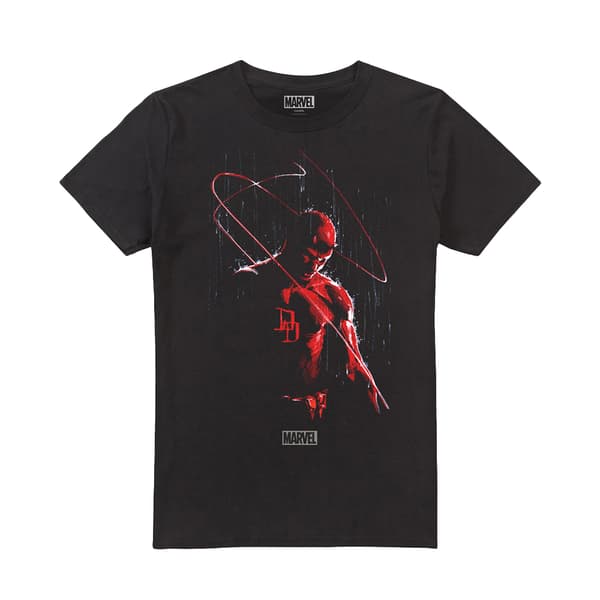 Daredevil Mens Raindrop T-Shirt Black XL