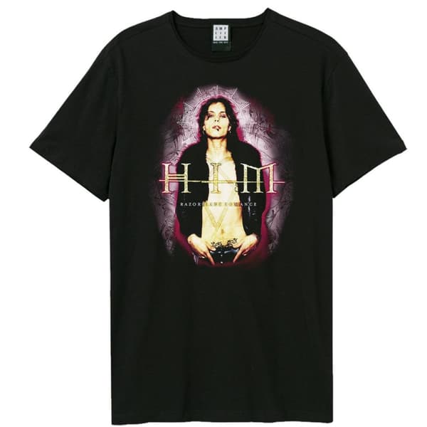 Amplified Unisex Adult Razorblade Romance HIM T-Shirt Black XL