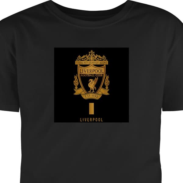 T-skjorte for Barn | Klassisk Barn-T-skjorte Liverpool Svart 12-13 År