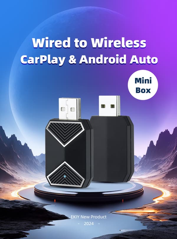 Mini trådlös CarPlay & Android Auto-adapter för iPhone & Android – Njut av friheten från sladdar Mini trådlös CarPlay & Android Auto-adapter för iPhone & Android – Njut av friheten från sladdar
