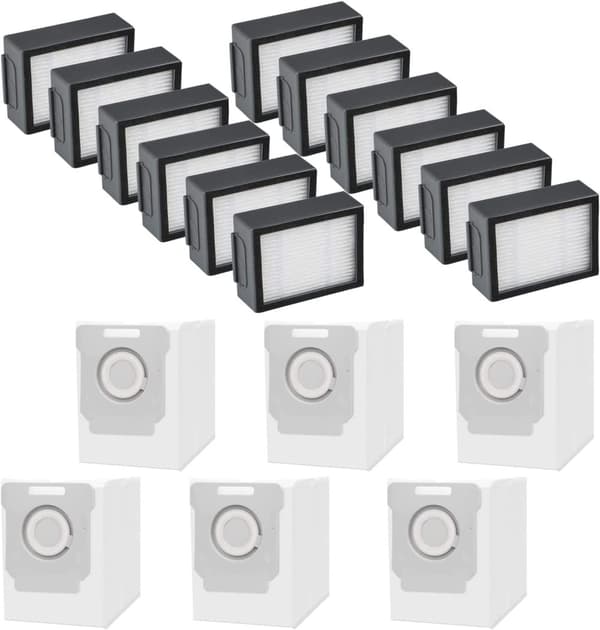 INF Støvsugerfiltre (12 stk.) og støvsugerposer (6 stk.) iRobot Roomba i3/i3+/i4/i4+/i6/i6+/i7/ i7+/j7