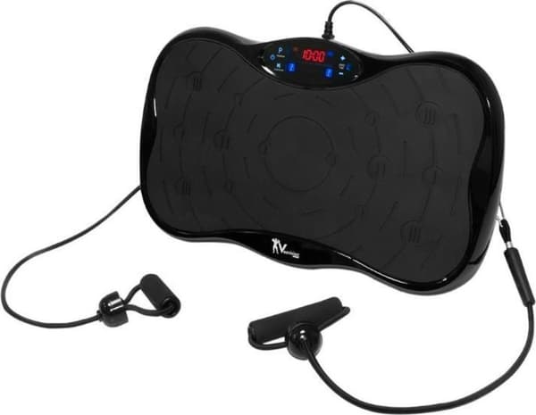 Multifunktionel vibrationsplade til fitness & afslapning med Bluetooth, 5 træningsbånd, 180 niveauer