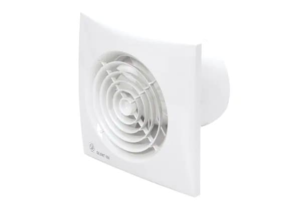 THERMEX Ventilator Silent 100 CZ, standardmodel. Luftmængde 95 m³/h, mål 158x158/Ø99 mm.