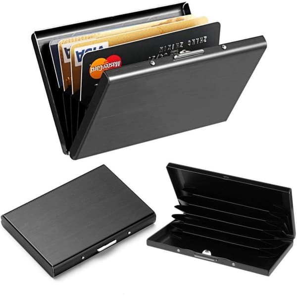 INF RFID-kortholder med 6 kortpladser Sort