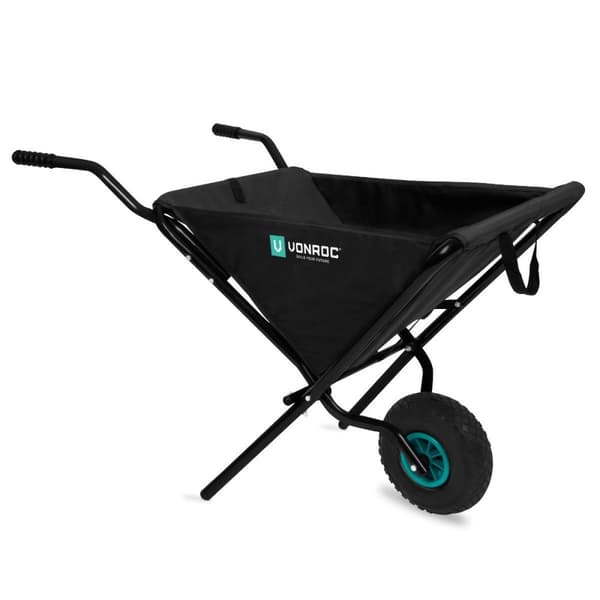VONROC Trillebør - 50 liter | Sammenklappelig | Bæreevne 30kg.