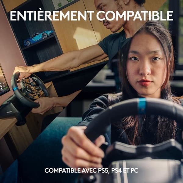 LOGITECH G - Ratt G923 - Kompatibel med PS5 - PS4 och PC