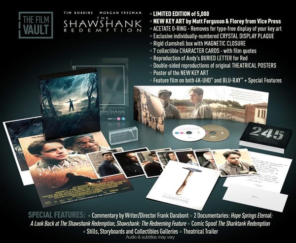 The Shawshank Redemption - The Film Vault Limited Edition (4K Ultra HD + Blu-ray) The Shawshank Redemption - The Film Vault Limited Edition (4K Ultra HD + Blu-ray)