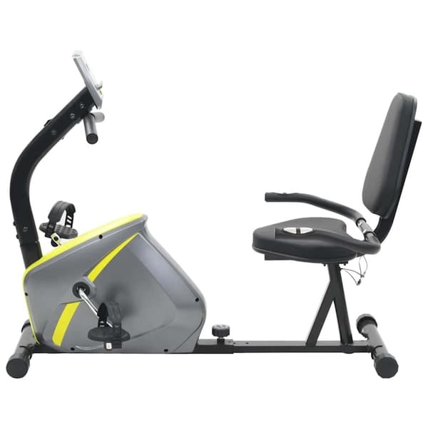 vidaXL magnetisk liggende motionscykel med pulsmåler